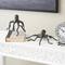 Black Aluminum Metal Octopus with Textured Tentacles Sculpture Set